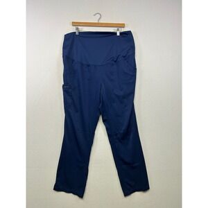 Maternity HH Works by Healing Hands Women L Navy Blue 9510 Rose Scrub Pants